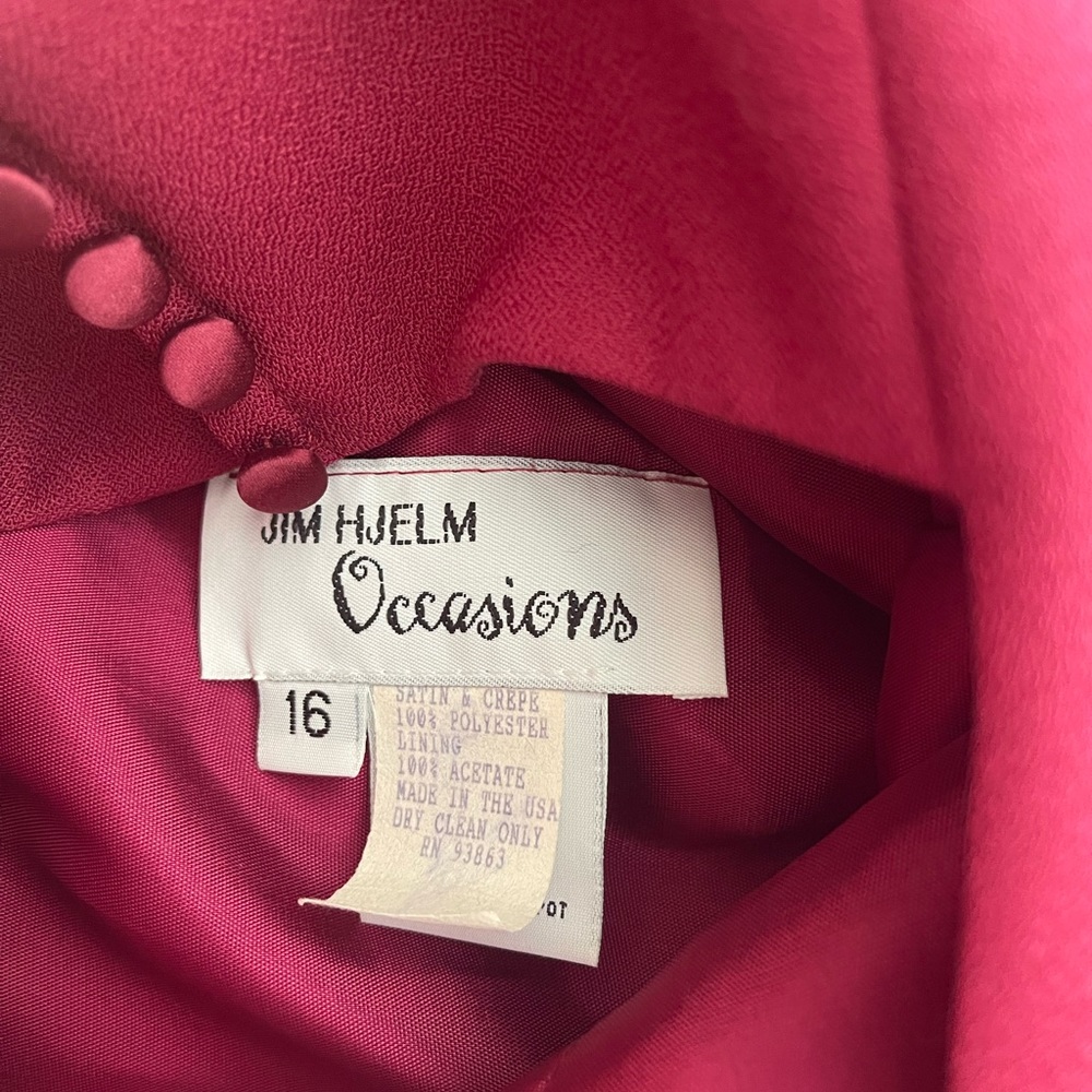 Dress ( bridesmaid dress) in size 16 in deep burgundy. Worn once, dry cleaned!